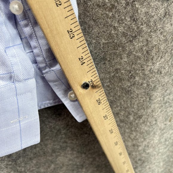 Hugo Boss Shirt Men 39 Blue Casual Button Down Outdoors Dress Slim Fit Check - Picture 4 of 12